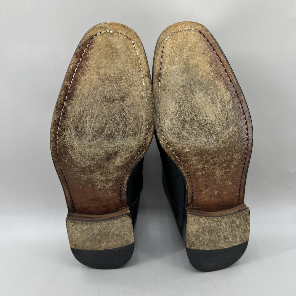 Mezlan Andrew Cap Toe Oxford Men Size 11 M Black Leather Medallion Dress Shoes - Picture 7 of 11